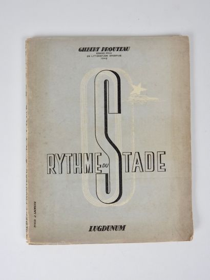 null JO. Londres 1948. Concours d'Art. Prouteau. Livre : "Rythmes du stade" de Gilbert...