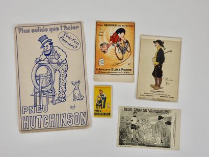 null Cycling. Mich. Petit-Breton. Hutchinson. Five pieces: a) blotter, le Rémouleur,...