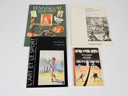 null Tennis. Catalogues. Ventes et Histoire. Quatre catalogues ou livre : a) De la...