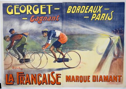 Cycling. Emile Georget. Bordeaux-Paris. Chatellerault....