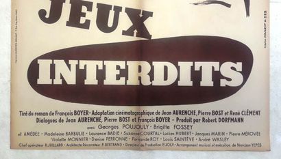 null JEUX INTERDITS 1952 - FR Robert Dorfmann/Réné Clément Georges Poujouly /Brigitte...