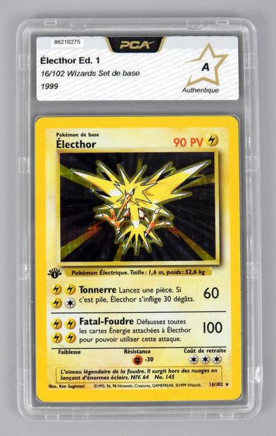 null ELECTHOR Ed 1

Wizards Block Basic Set 16/102

Pokemon card rated PCA A
