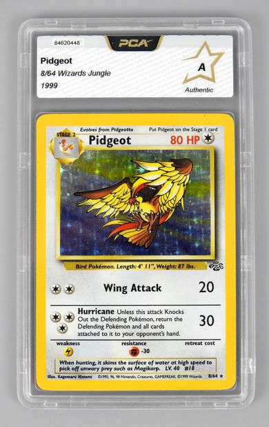 null PIDGEOT

Wizards Jungle 8/64 US block

Pokemon card rated PCA A