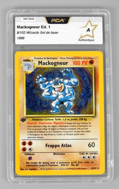 null MACKOGNEUR Ed 1

Wizards Block Basic Set 8/102

Pokemon card rated PCA A