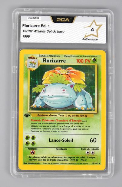 null FLORIZARRE ED 1

Bloc Wizards Set de base 15/102

Carte pokemon notée PCA A