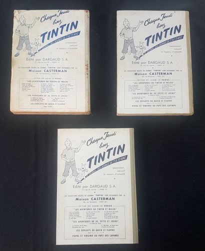 null * TINTIN'S JOURNAL

Set of three grey back bindings including 33 (original back...