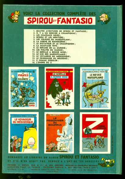 null FRANQUIN

Spirou and Fantasio

The shadow of Z

First edition in superb condition,...