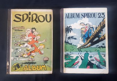 null * JOURNAL DE SPIROU

Ensemble de deux reliures comprenant la 21 (pages de garde...