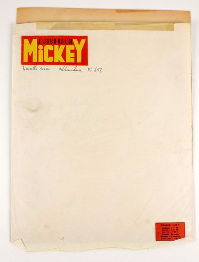  DISNEY 
Mickey et Minnie 
Couverture du Journal de Mickey 612 du 16 Février 1964...