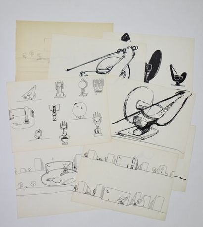 null 
Nissim MERKADO (né en 1935)

SANS TITRE, vers 1964-1968 Ensemblee onze dessins...