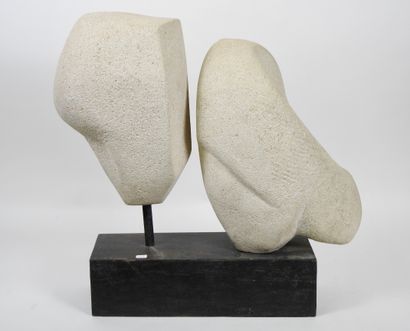 null Nissim MERKADO (born 1935)

COUPLE, circa 1960-1965

Stone sculpture signed...