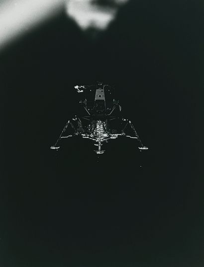 null NASA. Apollo 11 mission. The EAGLE module seen from the COLUMBIA command and...