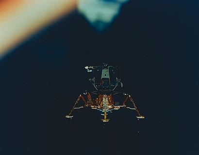 null NASA. Apollo 11 mission. Beautiful and perfect view of the "EAGLE" module taken...