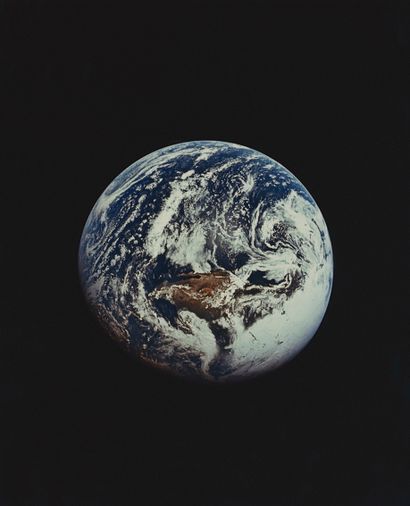 null NASA. Apollo 10 mission. Superb view of the Earth from a distance of 36000 miles...