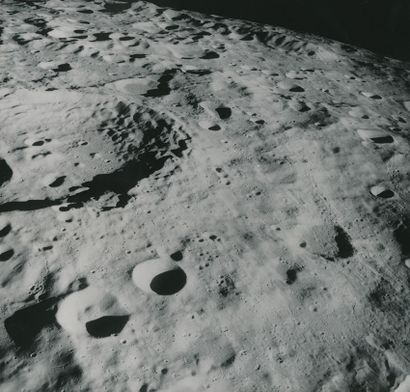 null Nasa. Apollo 8 mission. A beautiful view of the lunar surface taken by the Apollo...
