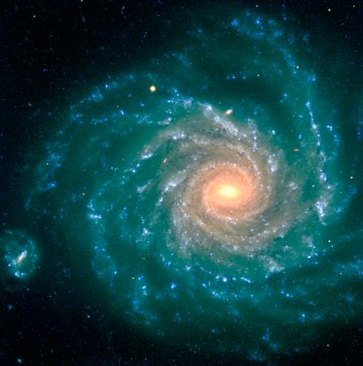 null Nasa. This spectacular photograph of a spiral galaxy is based on exposure to...