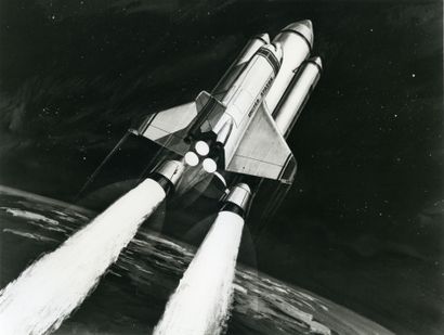 Rare photograph of a space shuttle concept...