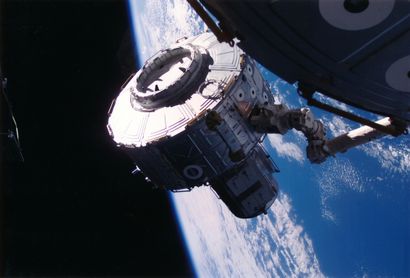 null Nasa. The Quest airlock is being installed on the International Space Station...
