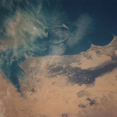 null NASA. Impressive view from space of the oil fields that burned during the Gulf...