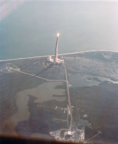 null Nasa. Observation of the Space Shuttle launch from Cape Kennedy, Florida from...