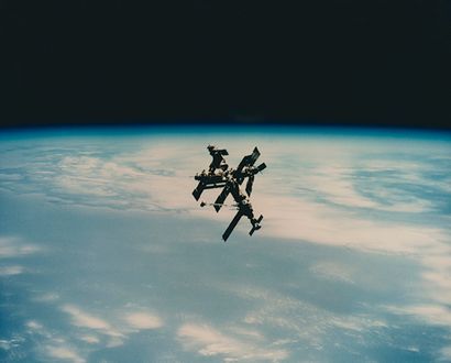 null NASA. Rare and superb view of the mythical MIR space station made from the space...