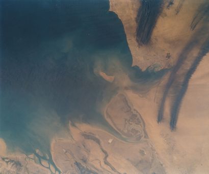 null NASA. Impressive view from space of the burning oil fields during the Gulf War....