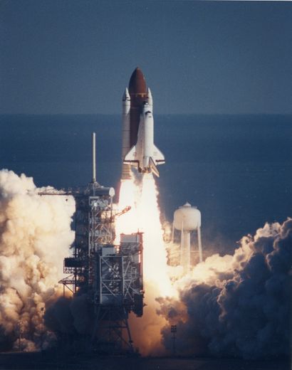 null Space Shuttle Atlantis lifts off from Kennedy Space Center on a mission dedicated...