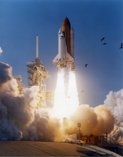 null Impressive liftoff of Space Shuttle Atlantis (Mission STS-110) on April 8, 2002...