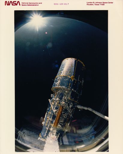 null Nasa. HUBBLE telescope. HUBBLE space telescope put into orbit by the space shuttle...