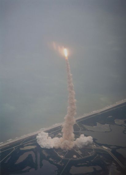 null NASA. Décollage de la navette spatiale depuis le centre spatial Kennedy en Floride...