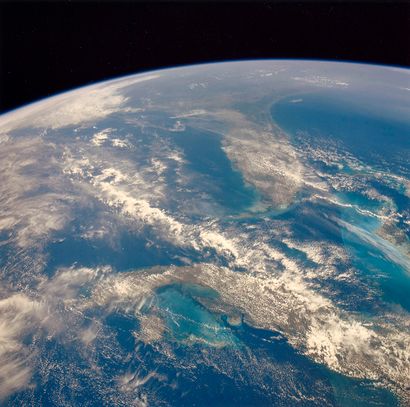null Nasa. A beautiful and dramatic view of the globe made by the crew of the space...