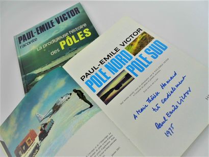 null 59 - Paul-Emile VICTOR (1907-1995), explorer. Set of 2 illustrated books dedicated...