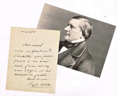 null 137 - Eugène LABICHE (1815-1888), dramaturge. Lettre autographe signée, 1 p...