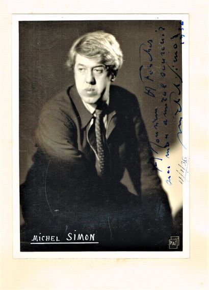 null 315 - Michel SIMON (1895-1975), acteur suisse. Photographie originale par Piaz...