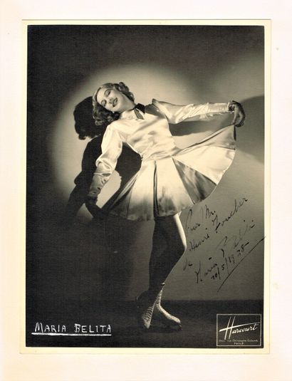 null 322 - Maria BELITA (1923-2005), British figure skater, dancer and actress. Large...