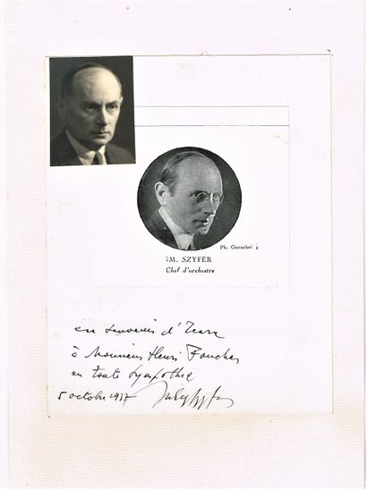 null 294 - Joseph-Eugène SZYFER (1887-1947), chef d’orchestre d’origine polonaise....