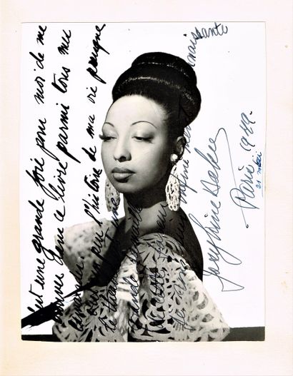 null 309 - Joséphine BAKER (1906-1975), chanteuse et danseuse d’origine américaine....