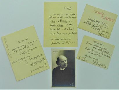 null 279 - Jules MASSENET (1842-1912), compositeur. Ensemble de 2 lettres autographes...