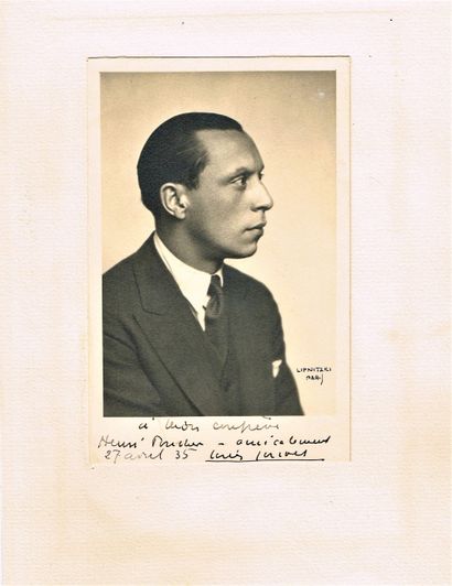 null 314 - Louis JOUVET (1887-1951), acteur et metteur en scène. Photographie originale...
