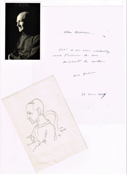 null 134 - Marcel JOUHANDEAU (1888-1979), écrivain. Lettre autographe signée de 1957...