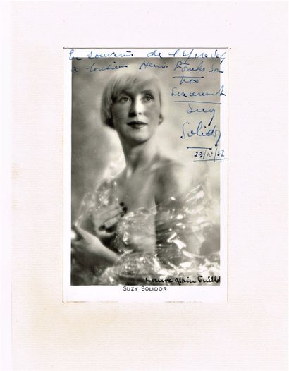 null 327 - Suzy SOLIDOR (1900-1983), actrice et chanteuse, symbole de la « Garçonne »...