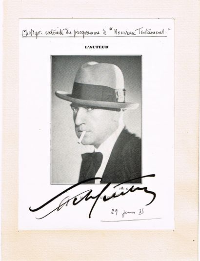 null 126 - Sacha GUITRY (1885-1957), acteur, metteur en scène et réalisateur. Photo...
