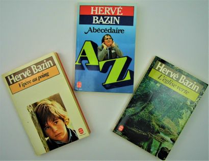 null 83 - Hervé BAZIN (1911-1996). Set of 3 books dedicated and signed by his hand....
