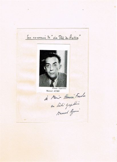 null 81 - Marcel AYMÉ (1902-1967), écrivain. Photo de programme dédicacée et signée...