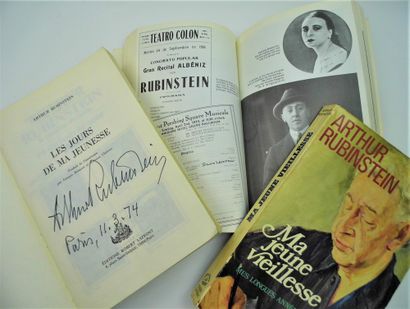 null 300 - Arthur RUBINSTEIN (1887-1982), pianiste polonais. Ses Mémoires en 3 volumes,...