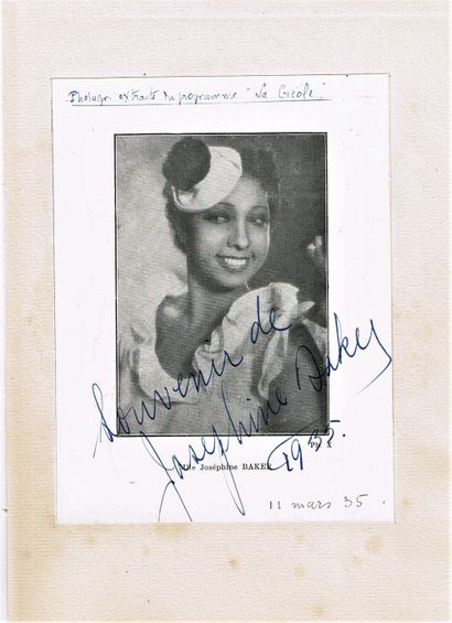 null 308 - Joséphine BAKER (1906-1975), chanteuse et danseuse d’origine américaine....