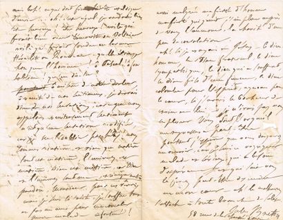 null 183 - Jules BRETON (1827-1906), peintre et poète. Lettre autographe signée de...