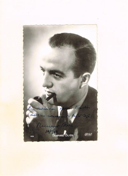 null 353 - Bernard BLIER (1916-1989), acteur. Pipe droite de marque Ropp lui ayant...
