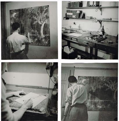 null 247 - PHOTOGRAPHIE. Jean EFFEL (1908-1982), illustrateur. Bel ensemble de 26...