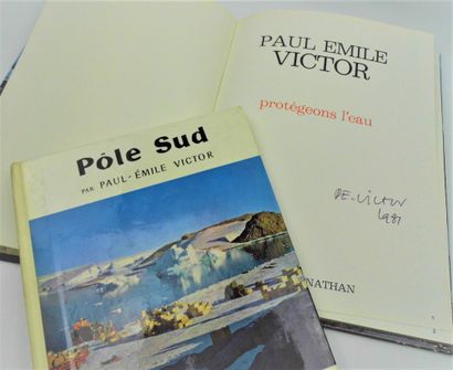null 58 - Paul-Emile VICTOR (1907-1995), explorateur. Ensemble de 2 livres illustrés...